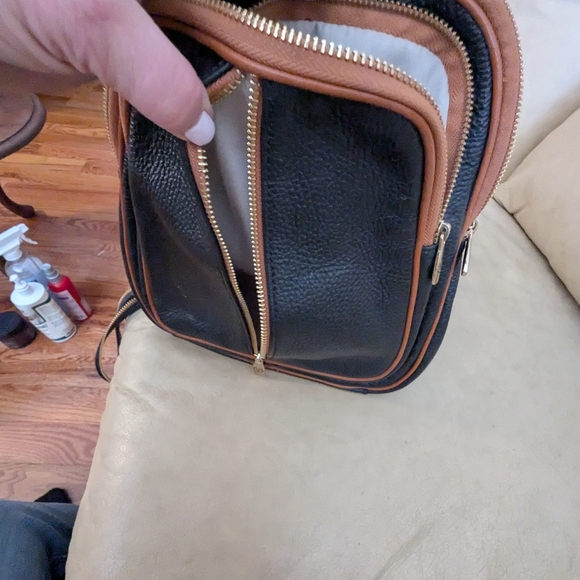 Valentina Black and Brown Backpack - Picture 9 of 12